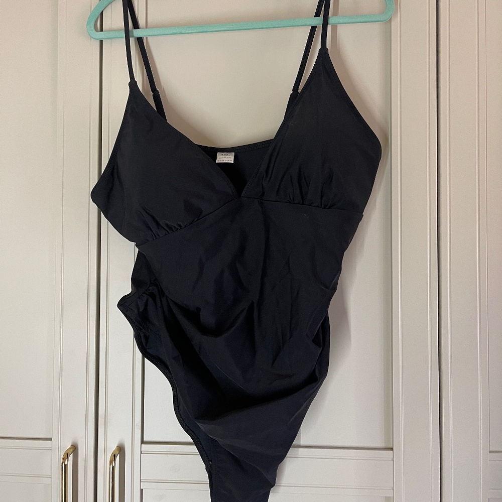 Black One-Piece Bathing Suit Shapellx